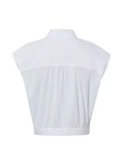 Opus Damen Bluse - Foreen in weiß - Ärmel: ohne Arm