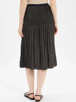 Opus Damen Faltenrock - Ribane London in schwarz khaki
