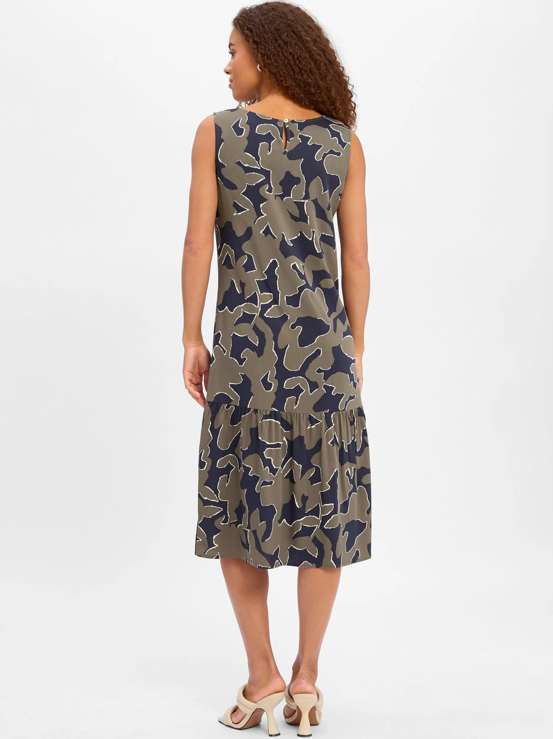 Opus Damen Freizeitkleid - Wicy wildflower in schilf marine