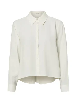 Opus Damen Hemdbluse - Flowy in ecru - Ärmel: langarm