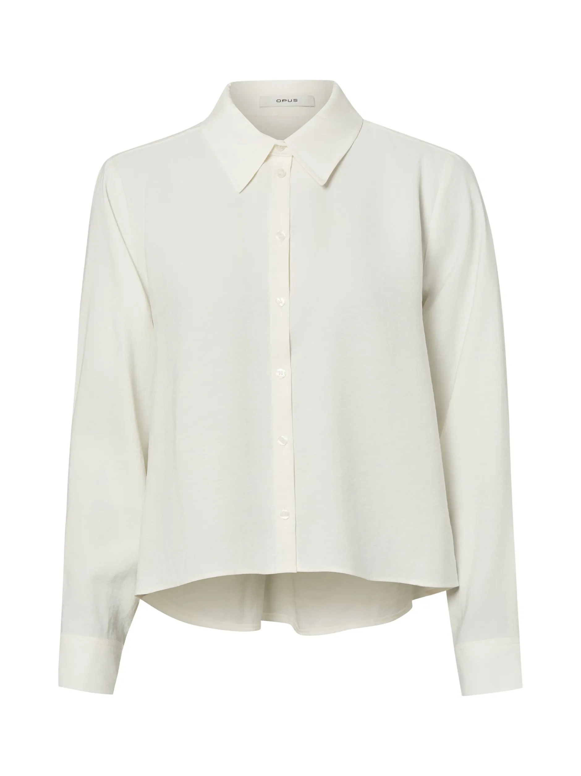 Opus Damen Hemdbluse - Flowy in ecru - Ärmel: langarm