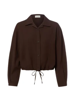 Opus Damen Hemdbluse mit Leinenanteil - Formente in mocca