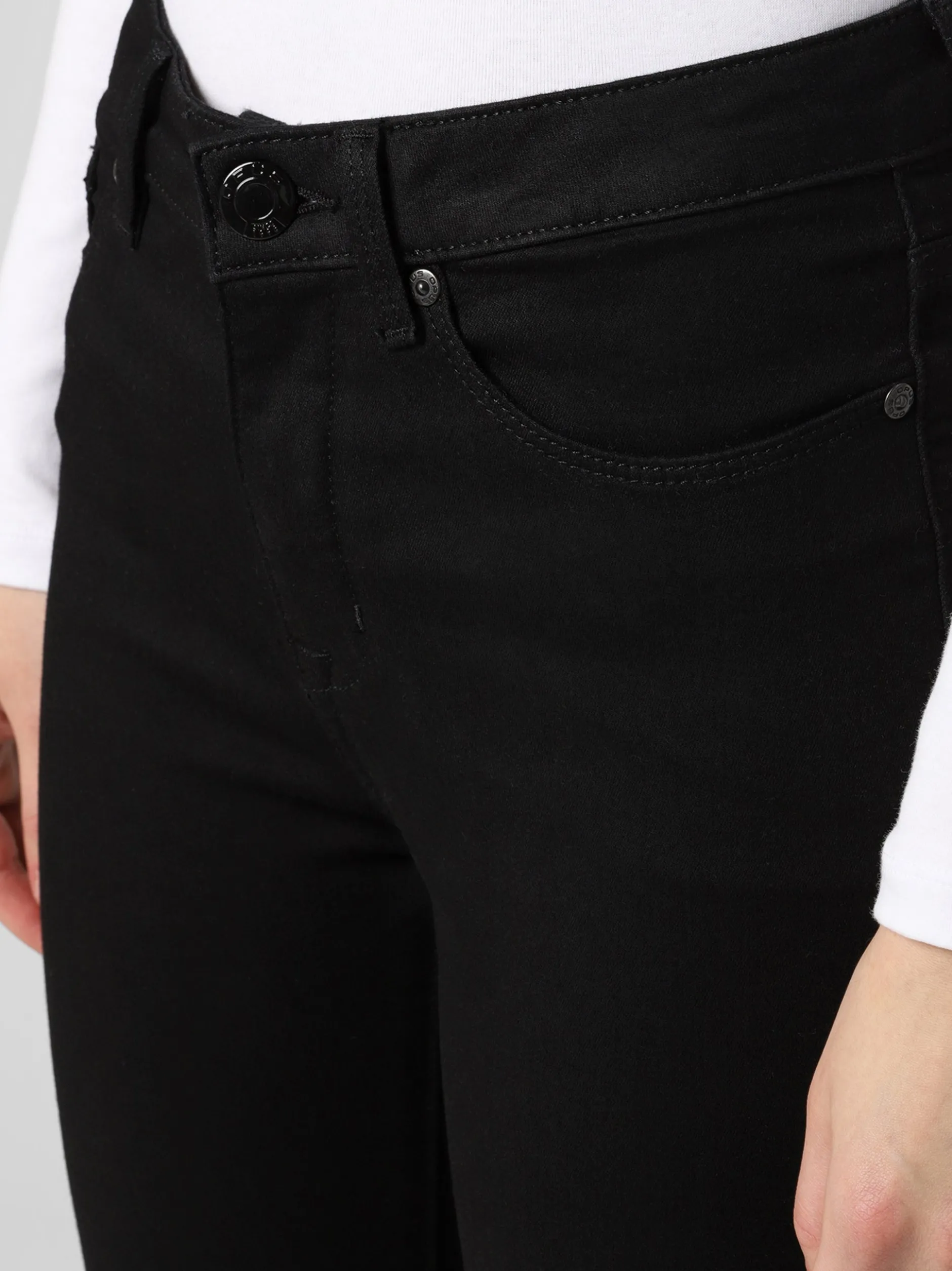 Opus Damen Hose - Elma in schwarz - Länge: lang