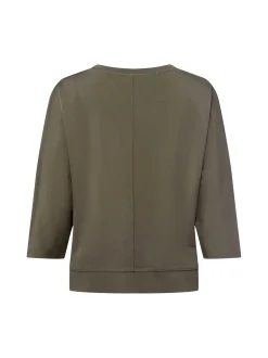 Opus Damen Langarmshirt - Salane in oliv