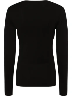 Opus Damen Langarmshirt - Sorana in schwarz