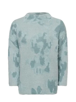 Opus Damen Pullover mit Mohair-Anteil - Plumi in hellblau