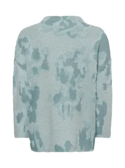 Opus Damen Pullover mit Mohair-Anteil - Plumi in hellblau