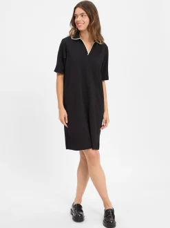 Opus Damen Shirtkleid - Wembli in schwarz - Länge: midi