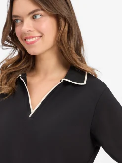 Opus Damen Shirtkleid - Wembli in schwarz - Länge: midi