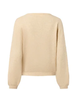 Opus Damen Strickpullover mit Woll- und Mohair-Anteil - Pemine in beige