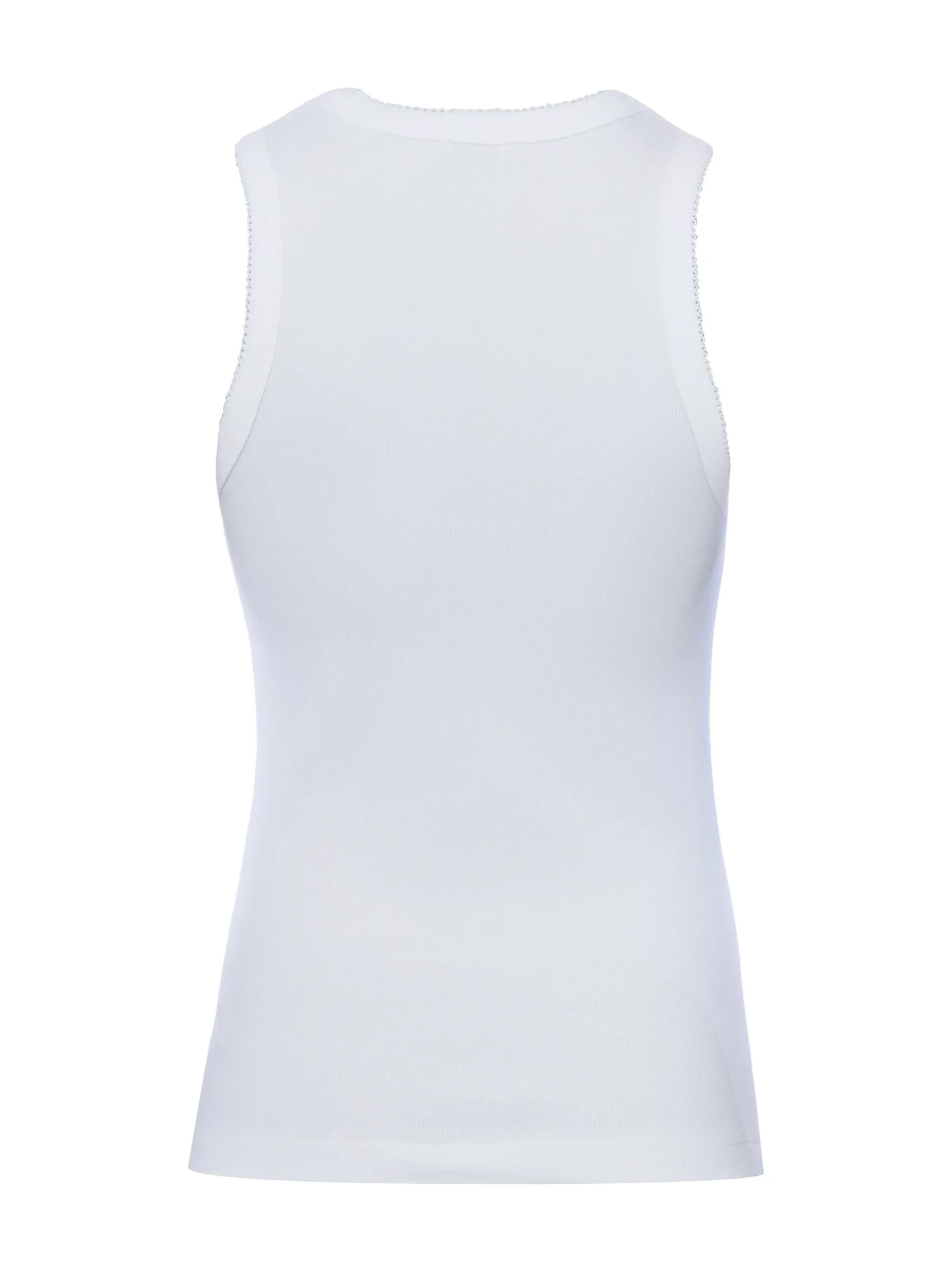 Opus Damen Tanktop in weiß - Ausschnitt: Rundhals