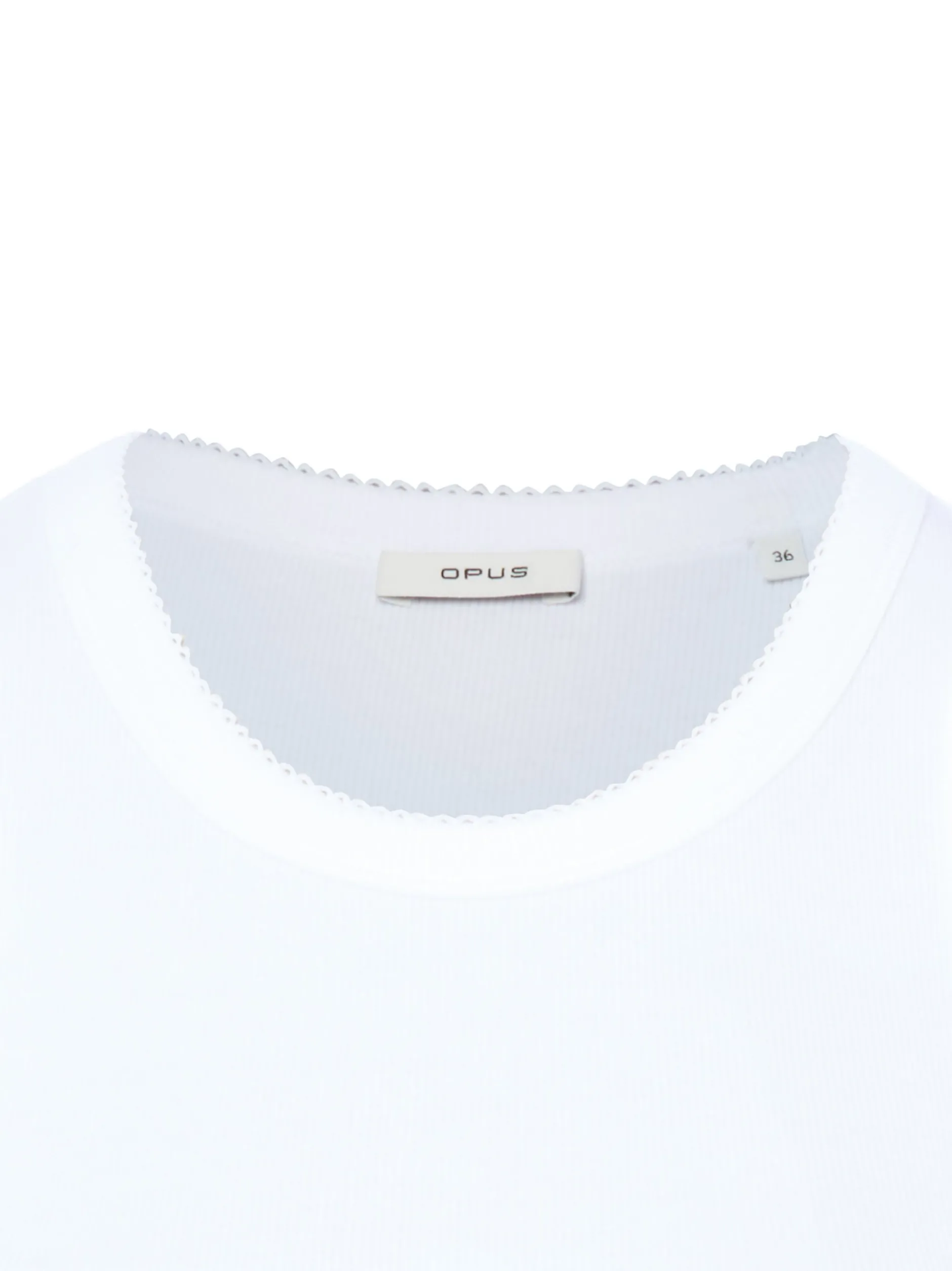 Opus Damen Tanktop in weiß - Ausschnitt: Rundhals