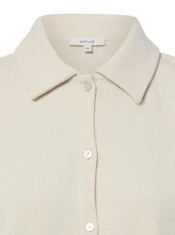 Opus Damen Top - Glaya in kitt - Ärmel: extra kurz