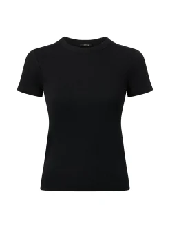 Opus Damen T-Shirt - Samuna in schwarz - Ärmel: kurzarm