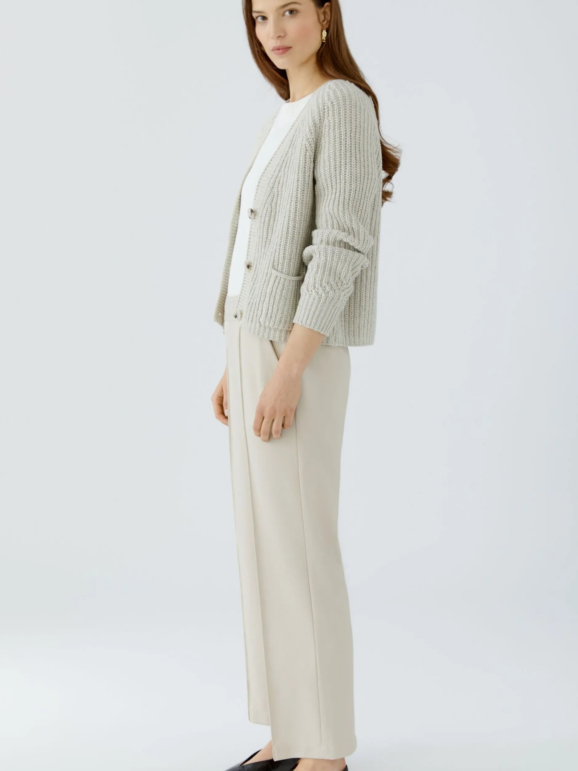 Oui Damen Culotte in weiß