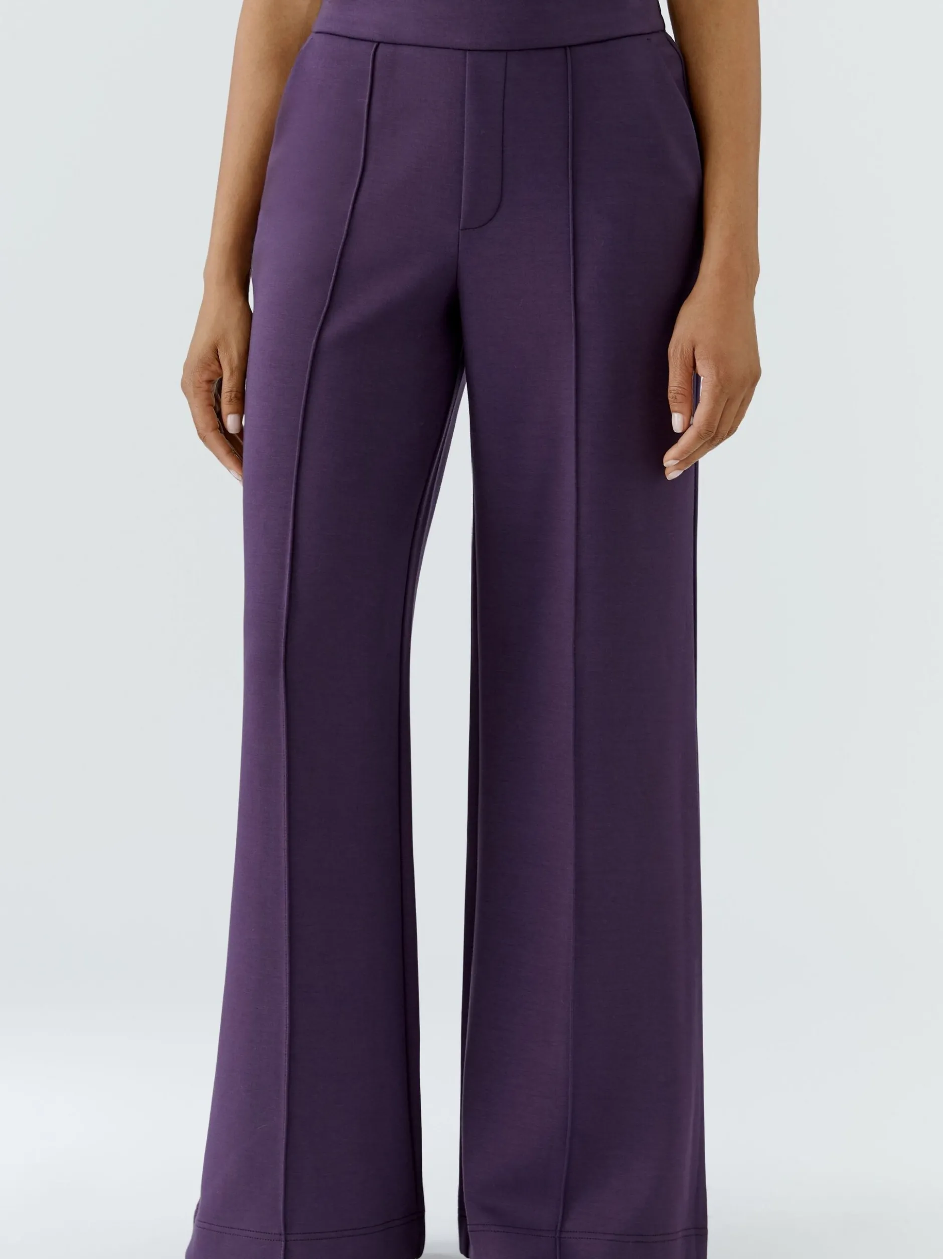 Oui Damen Hose in purple