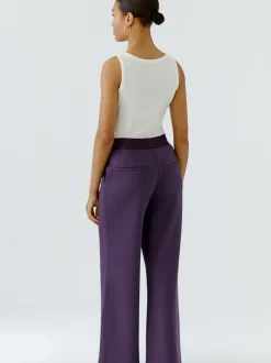 Oui Damen Hose in purple