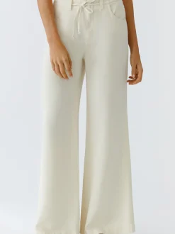 Oui Damen Hose in weiß