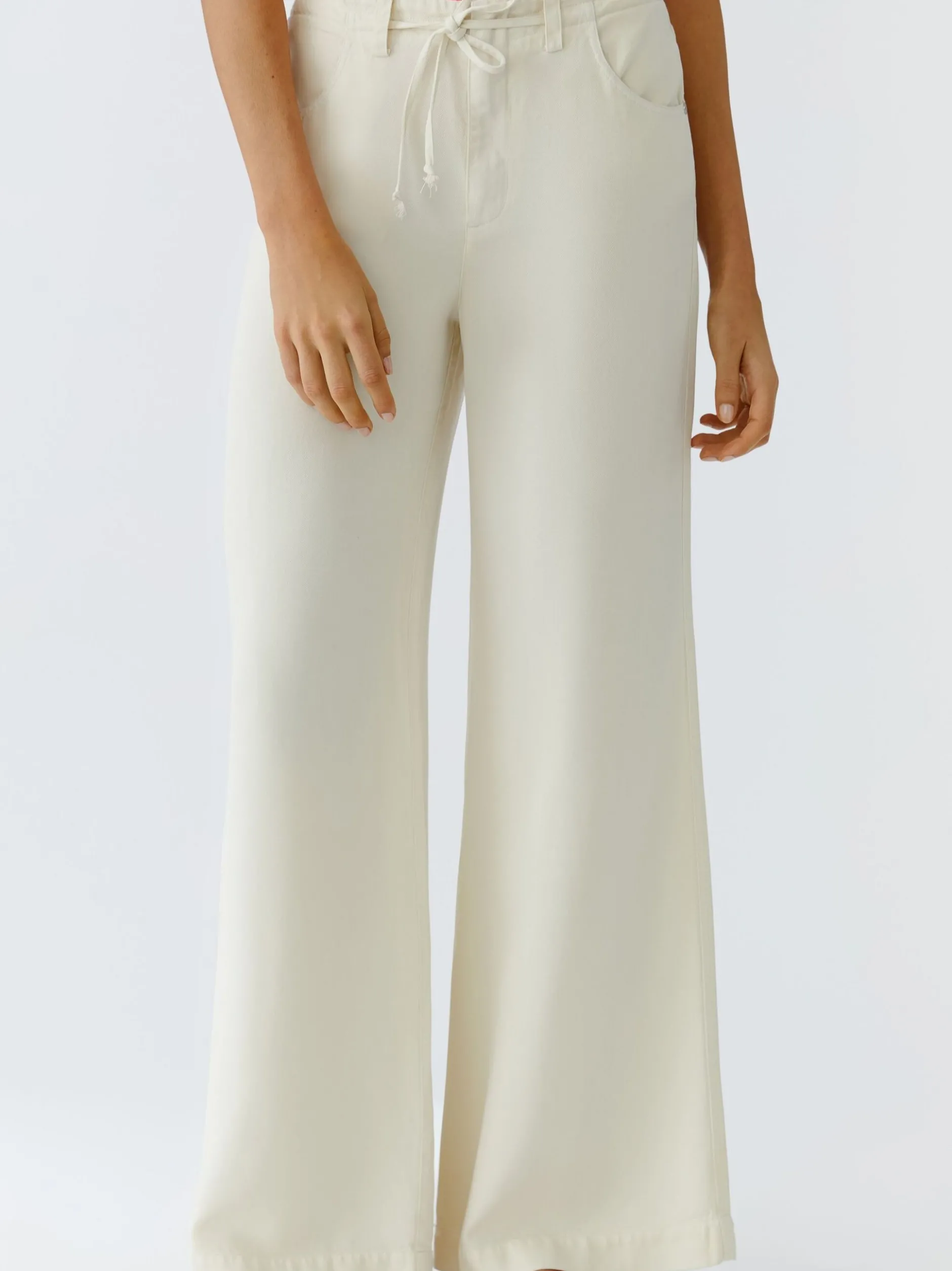 Oui Damen Hose in weiß