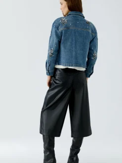 Oui Damen Jeansjacke in blau