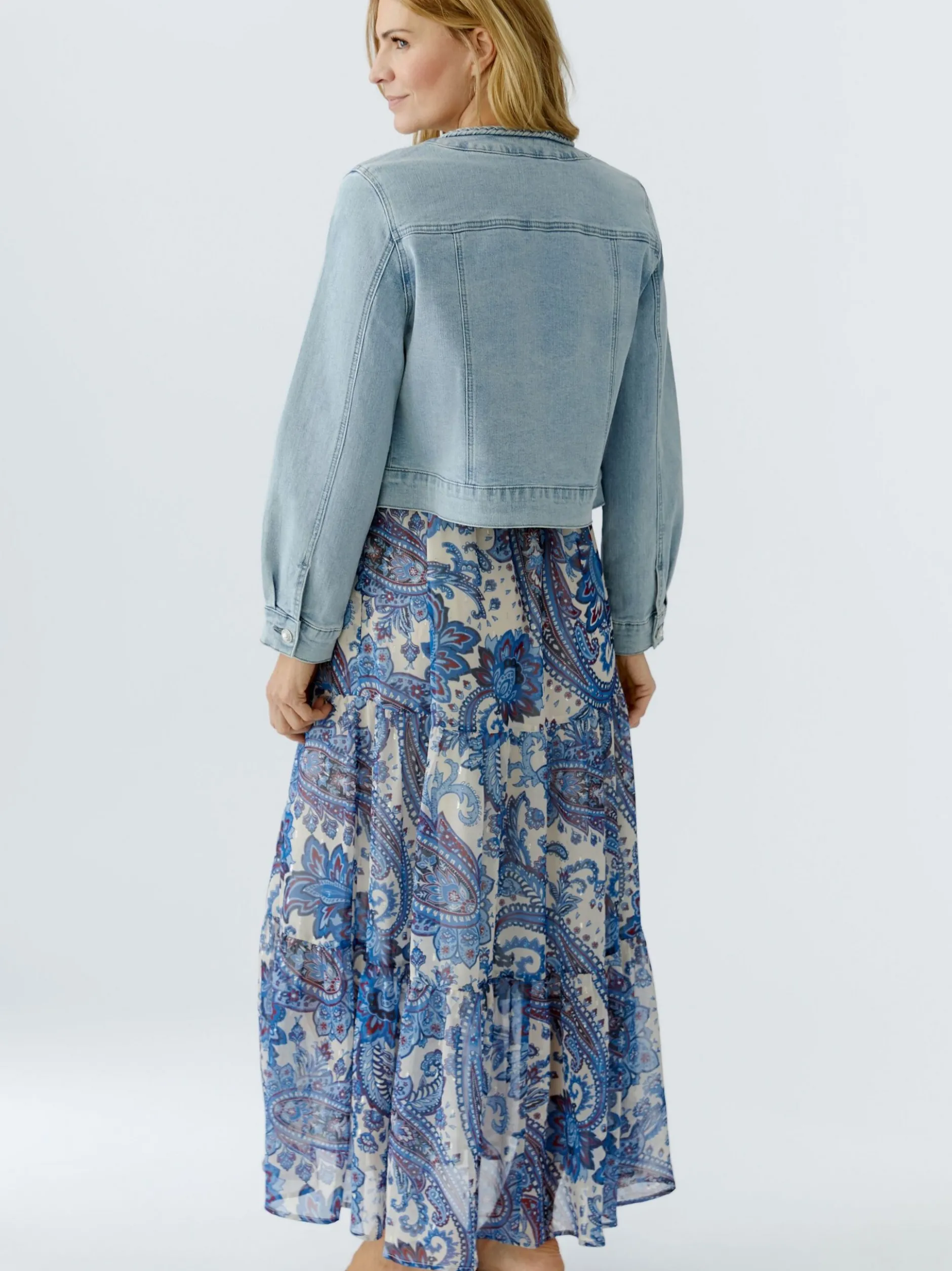 Oui Damen Jeansjacke in light stone denim