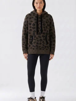 Oui Damen Leggings in schwarz