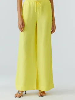 Oui Damen Marlenehose in zitrone