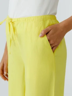 Oui Damen Marlenehose in zitrone