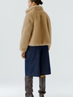 Oui Damen Outdoorjacke in camel