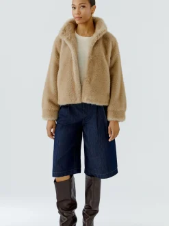 Oui Damen Outdoorjacke in camel