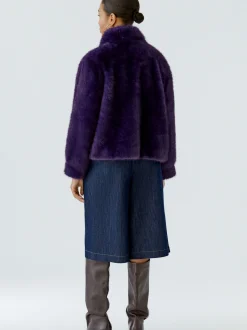 Oui Damen Outdoorjacke in purple