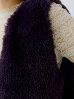 Oui Damen Strickweste in purple
