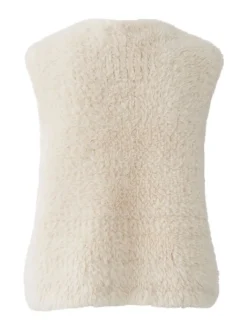 Oui Damen Strickweste in weiß