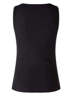Oui Damen Top in schwarz - Ausschnitt: Rundhals