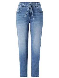 Paddock`s Damen 5-Pocket Hose - CARO Relaxed Fit in blau