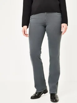 Paddock`s Damen 5-Pocket Jeans - LARA Straight Fit in grau