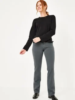 Paddock`s Damen 5-Pocket Jeans - LARA Straight Fit in grau