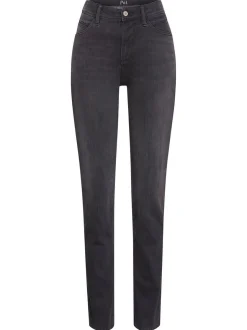 Paddock`s Damen 5-Pocket Jeans - PAT Slim Fit in anthrazit