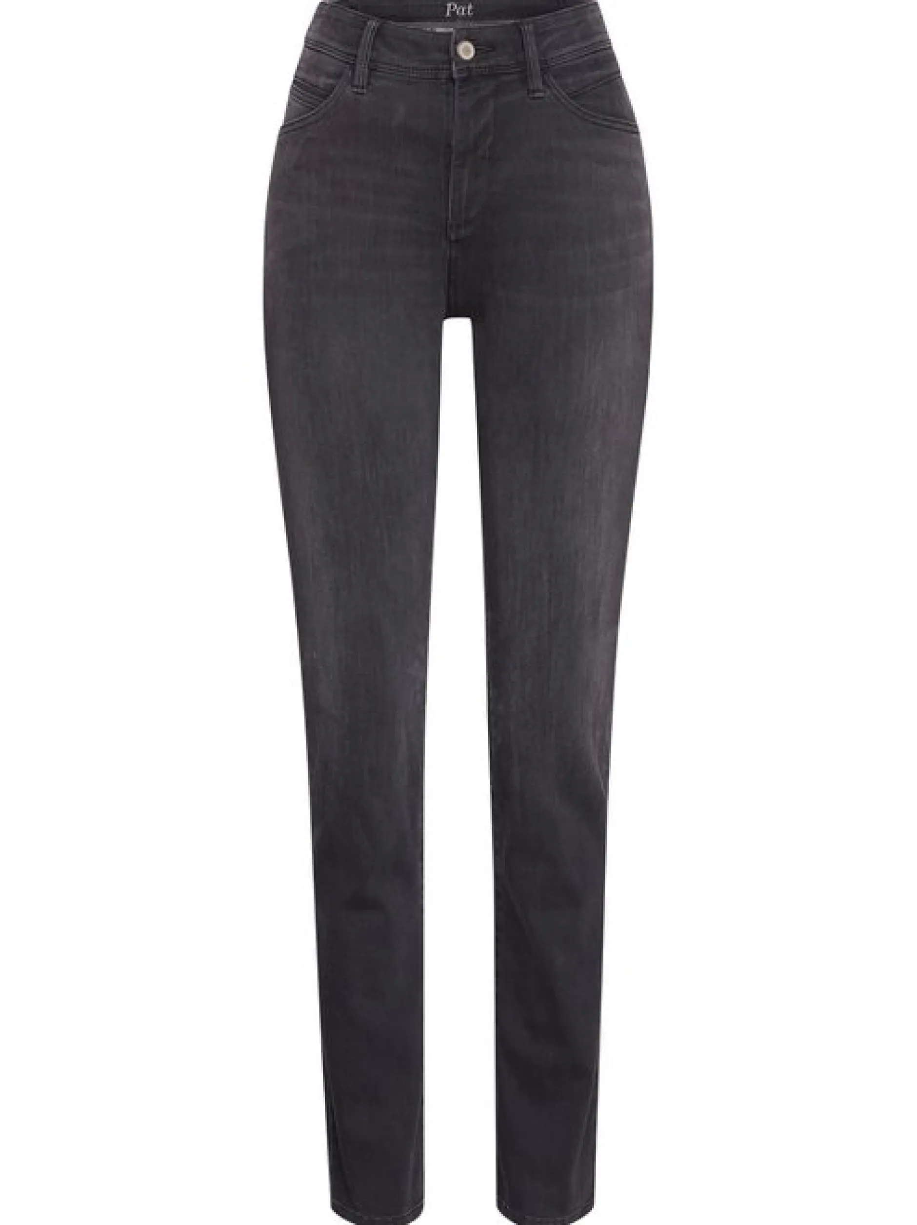 Paddock`s Damen 5-Pocket Jeans - PAT Slim Fit in anthrazit