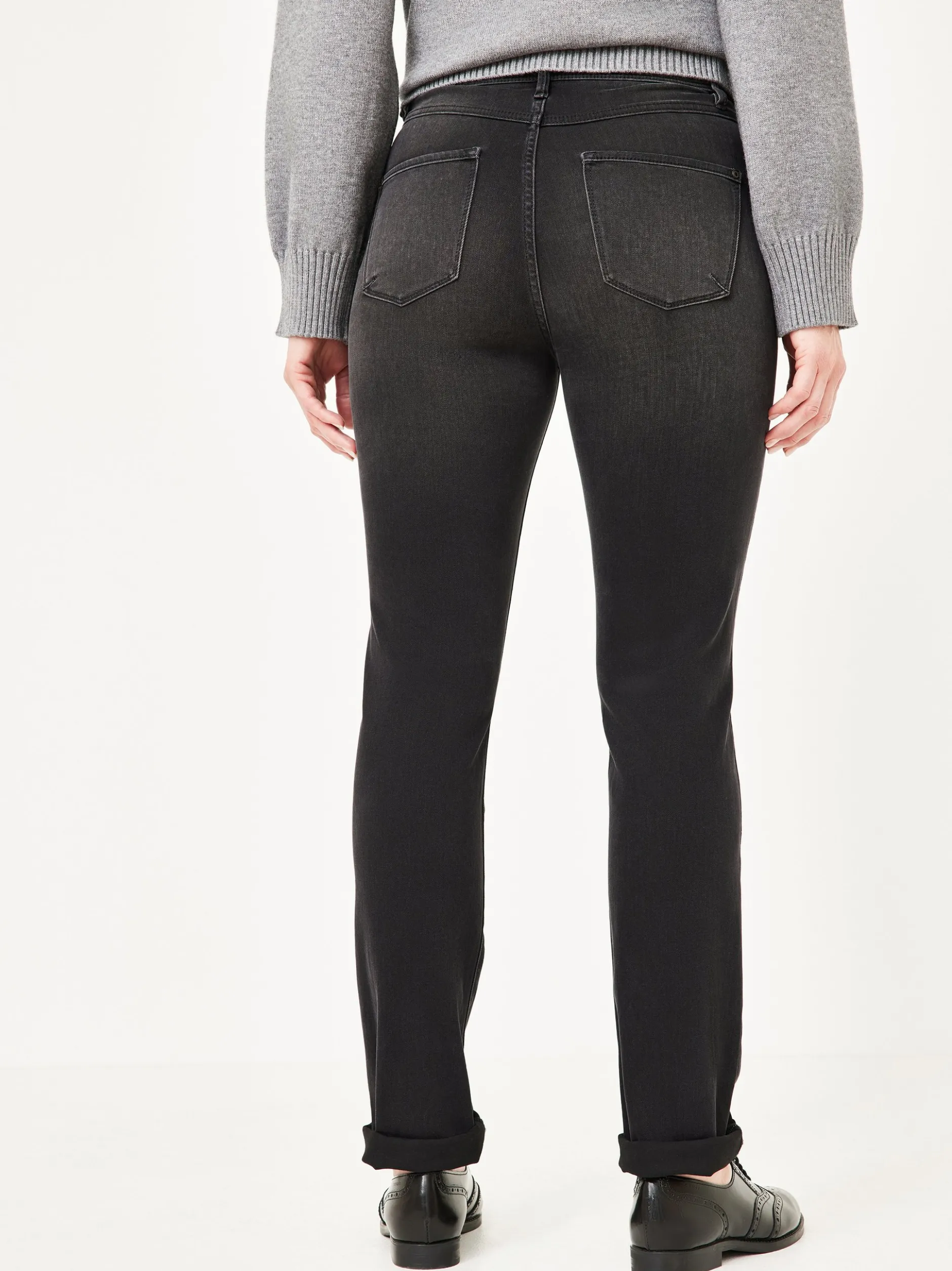 Paddock`s Damen 5-Pocket Jeans - PAT Slim Fit in anthrazit