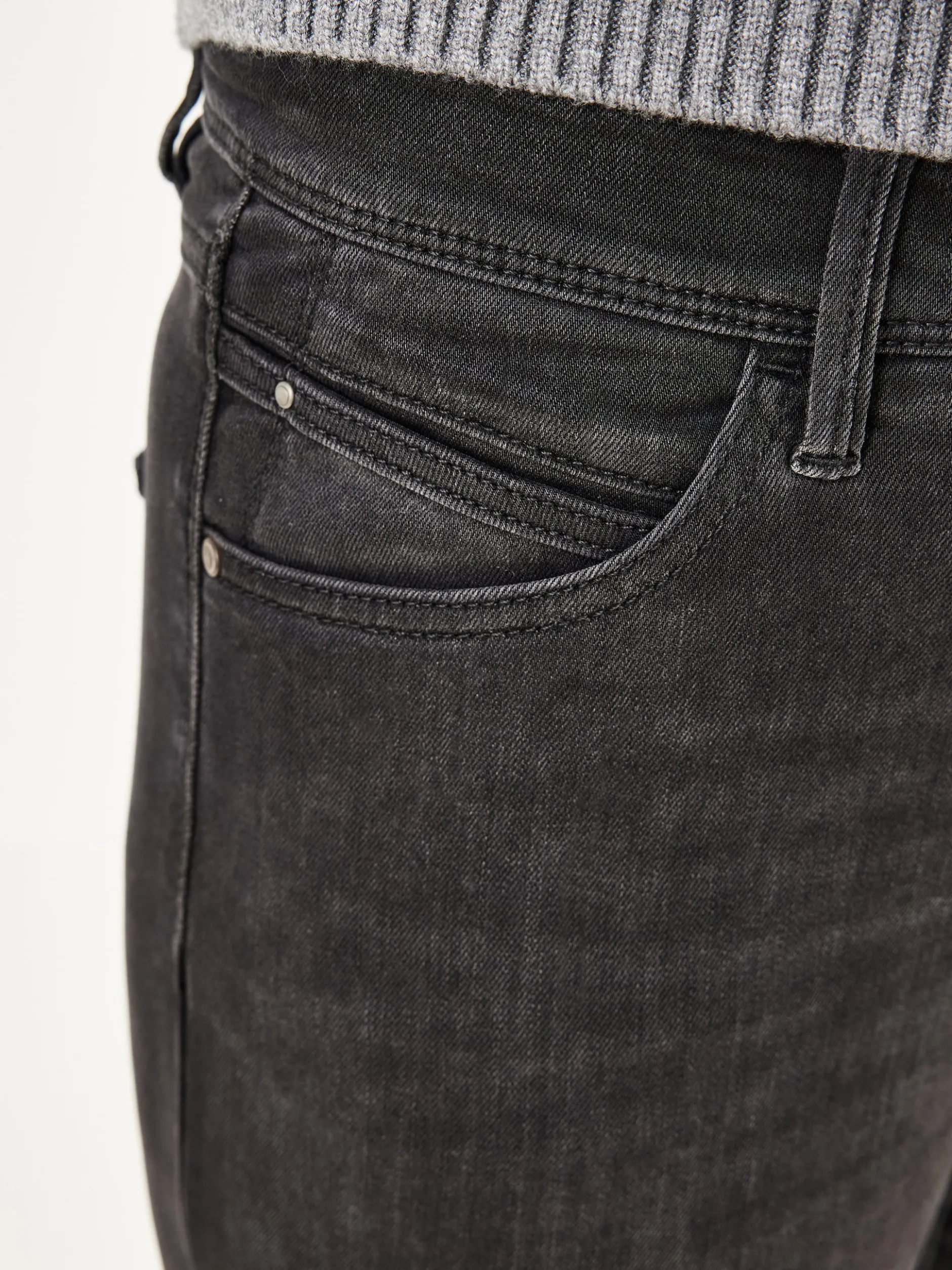 Paddock`s Damen 5-Pocket Jeans - PAT Slim Fit in anthrazit