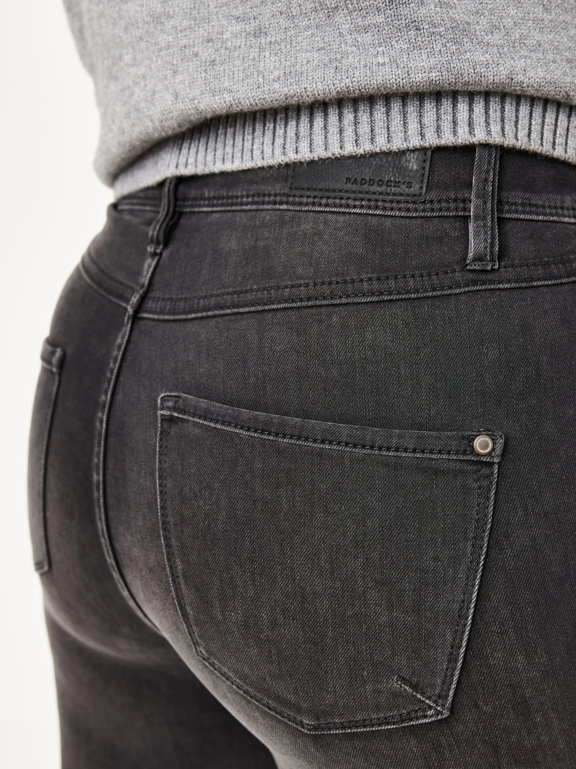 Paddock`s Damen 5-Pocket Jeans - PAT Slim Fit in anthrazit