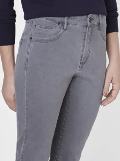 Paddock`s Damen 5-Pocket Jeans - PAT Slim Fit in grau