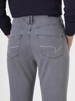 Paddock`s Damen 5-Pocket Jeans - PAT Slim Fit in grau