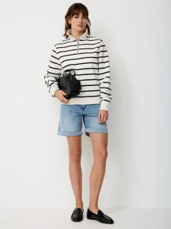 Paddock`s Damen Pullover - Regular Fit in weiß mehrfarbig