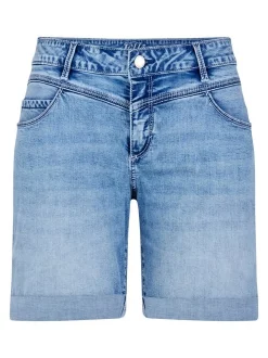 Paddock`s Damen Shorts - ELLI Relaxed Fit in blue stone