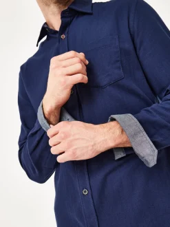 Paddock`s Herren Langarmshirt - Regular Fit in blau