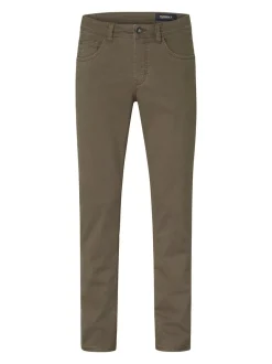 Paddock`s Herren 5-Pocket Hose - PIPE Slim Fit in braun