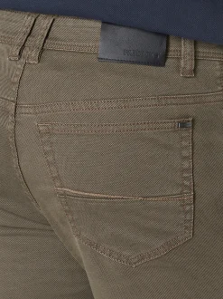 Paddock`s Herren 5-Pocket Hose - PIPE Slim Fit in braun