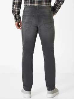 Paddock`s Herren 5-Pocket Jeans - PIPE Slim Fit in grau